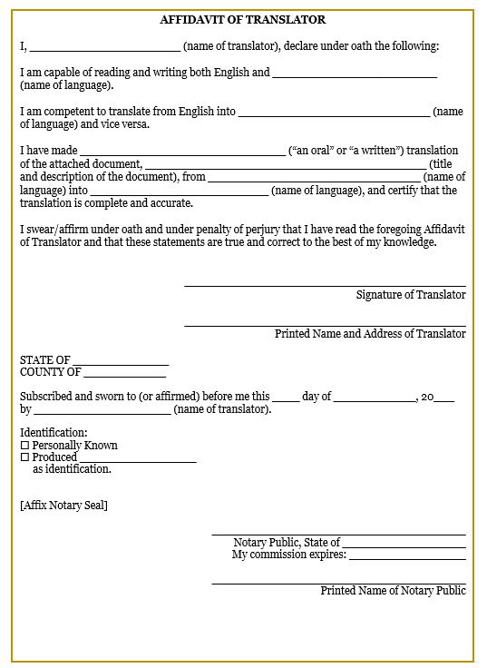 notarized translation notarized translation